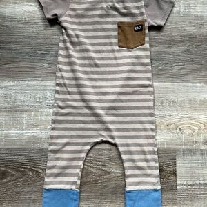 RAGS Short-Sleeve Striped Romper